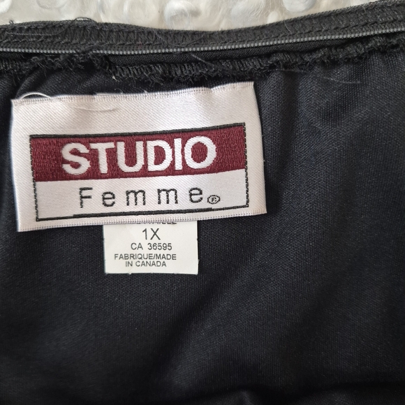 Studio Femme 1X Black Ruffle Hem Whimsigoth Gothcore Witchy Skirt Dark Academia - Picture 7 of 9